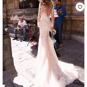 Beautiful Handmade Vintage Lace Mermaid Wedding Dress